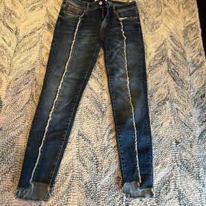 Zara fringe jeans